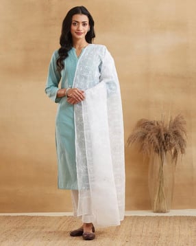 fabindia Women Embroidery Cotton Dupatta-picture-12