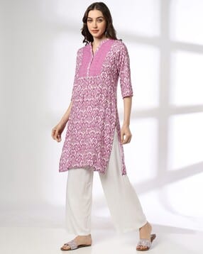 siyahi Women Patola Print Straight Kurta-picture-47
