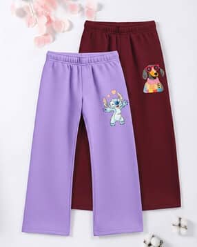 hellcat Girls Pack of 2 Printed Straight Track Pants-picture-34