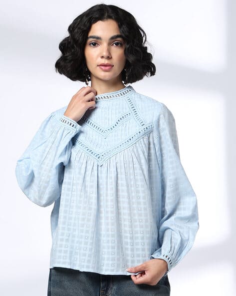 Buy Cashmere Blue Tops for Women by DNMX Online | Ajio.com