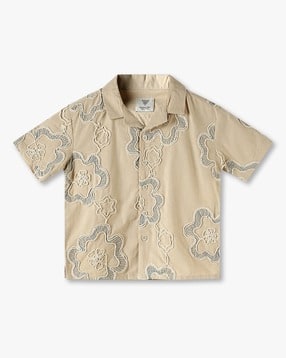 Boys Embroidered Tailored Fit Shirt-image-35