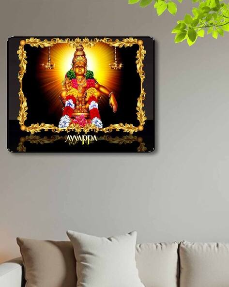 Livin Luxe Lord Ayyappa Swamy Wall Art Painting