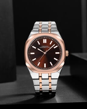 Buy FRENCH CONNECTION Men Rose Gold Dial Analogue W Online