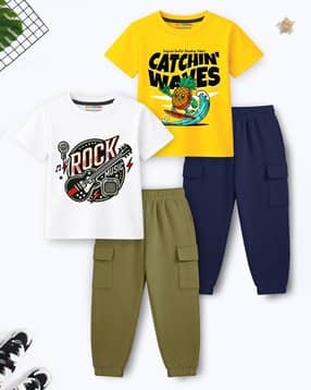 trampoline Boys Graphic Pants & T-Shirt Set-picture-35