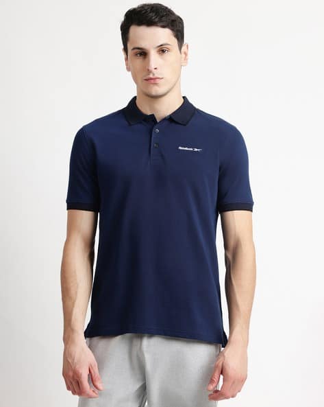 Reebok Logo Print Regular Fit Polo T-Shirt