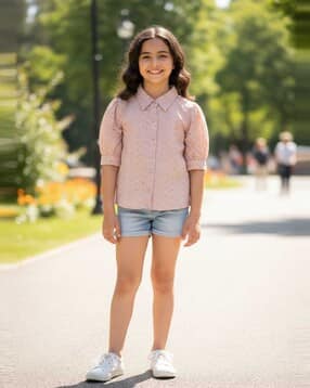 v-mart Girls Regular Fit Spread-Collar Top-picture-10