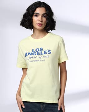 dnmx Women Typographic Print Oversized Crew-Neck T-Shirt-picture-32