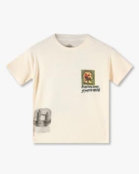 Boys Graphic Print Oversized Fit Round-Neck T-Shirt-image-32