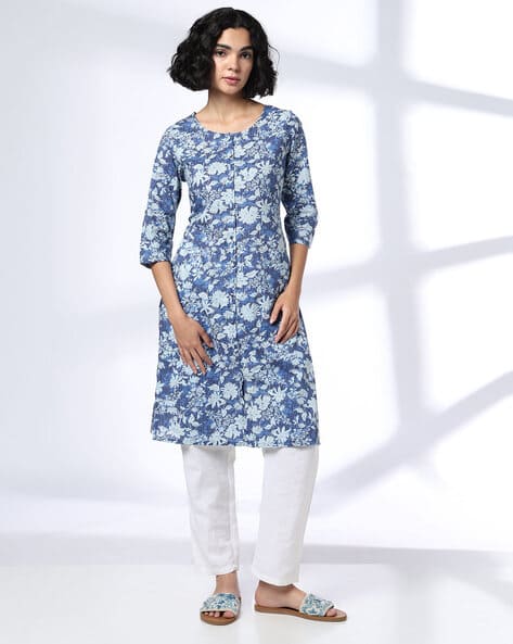 Women Floral Straight Kurta