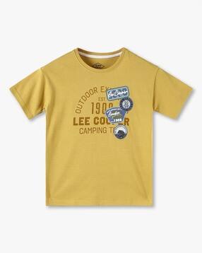 lee cooper Boys Printed Oversized Round-Neck Structured T-Shirt-picture-11