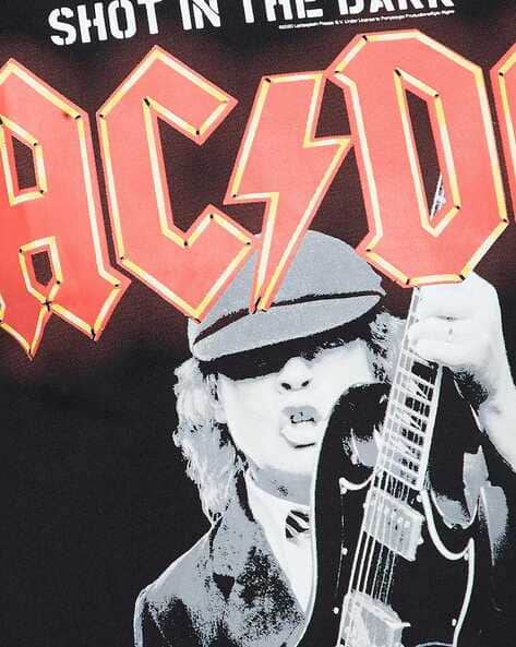 Buy MAX AC/DC - Men AC/DC Printed Ove Online | Ajio.com