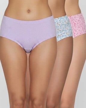 zivame Pack of 3 Mid-Rise Full-Coverage Hipsters-picture-39