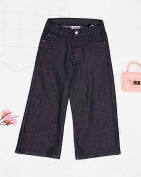 Girls Mid Wash Wide-Leg Jeans-image-18