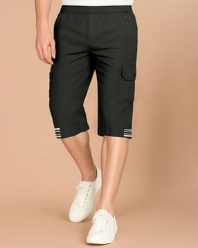 alpha tribe Men Regular Fit Flat-Front Cargo Shorts-picture-38