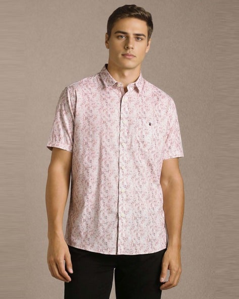 LOUIS PHILIPPE Men Printed Slim Fit Spread-Collar Shirt