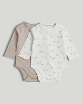 mothercare Boys Pack of 2 Printed Cotton Bodysuits-picture-47