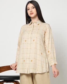 yousta Women Checked Regular Fit Shirt-picture-40