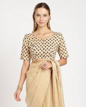 naidu hall Women Printed Front Open Blouse-picture-11