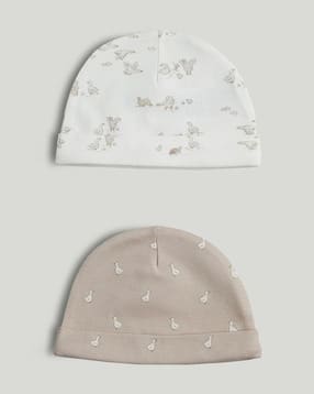 mothercare Unisex Pack of 2 Printed Cotton Caps-picture-39