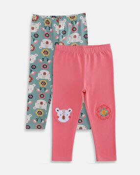 mothercare Girls Pack of 2 Childhood Nostalgia Print Leggings-picture-28