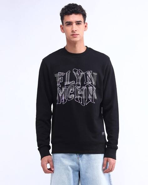 FLYING MACHINE Men Brand Fit Crew Neck Sweatshirt