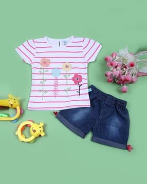 v-mart Printed T-Shirt & Shorts Set-picture-18