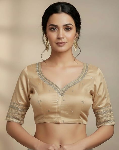 Indie Picks Embroidery Front Open Blouse