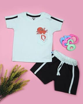 v-mart Printed T-Shirt & Shorts Set-picture-46
