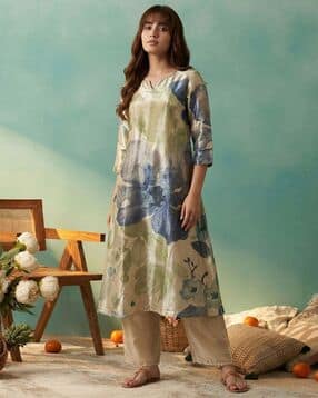 kvs fab Floral A-Line Kurta Set-picture-50