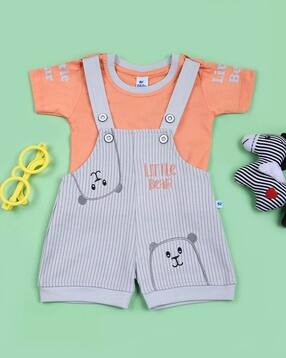 v-mart Printed T-Shirt & Dungarees Set-picture-24