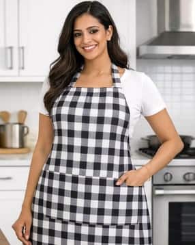 zensha decor Premium Checked Kitchen Apron -picture-10