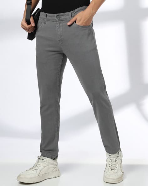 Men Light-Wash Skinny Fit Jeans