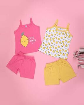v-mart Pack of 2 Printed T-Shirt & Shorts Set-picture-34