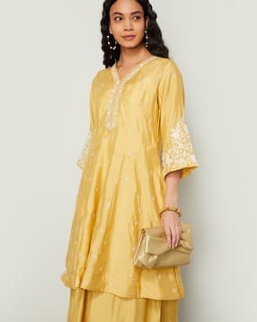 melange by lifestyle  Women Printed Cotton Kurta-picture-21