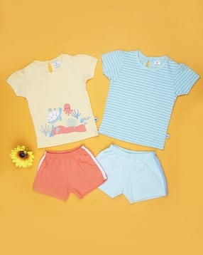 v-mart Pack of 2 Printed T-Shirt & Shorts Set-picture-14