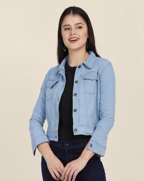 buda jeans co Women Regular Fit Spread-Collar Denim Jacket-picture-30