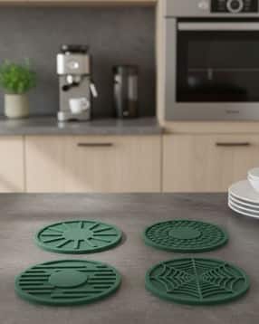 baskety Set of 4 Circular Coaster Mats-picture-44