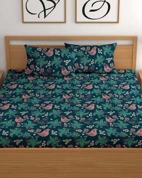 cg homes Cotton Double Printed 1 Bedsheet with 2 Pillow Covers-picture-21
