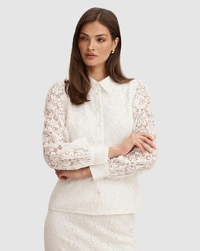 forever new Women Lace Regular Fit Shirt-picture-15