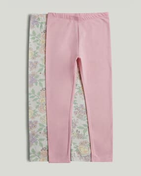 mothercare Girls Pack of 2 Sartorial Romance Print Leggings-picture-19