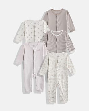 mothercare Pack of 5 Cotton Sleepsuits-picture-15