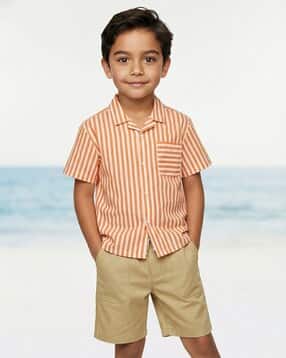 nauti nati Boys Striped Shorts & T-Shirt Set-picture-53