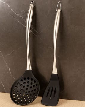baskety Stainless Steel Slotted Spoon and Skimmer Set-picture-30