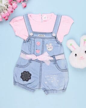 Applique Round-Neck Set-image-4