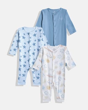 mothercare Pack of 3 Cotton Sleepsuits-picture-30