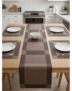 baskety Set of 4 Rectangular Placemats with Table Runner-picture-19