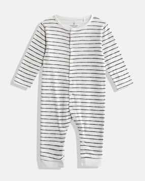 mothercare Unisex Zebra Striped Cotton Sleepsuit-picture-24