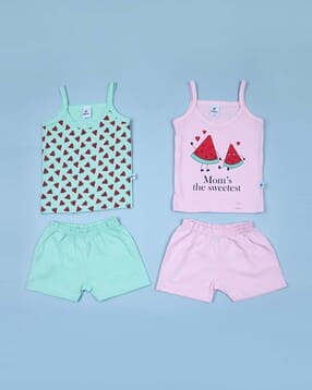 v-mart Pack of 2 Printed T-Shirt & Shorts Set-picture-19