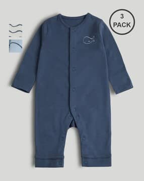 mothercare Boys Pack of 3 Printed Cotton Sleepsuits-picture-24