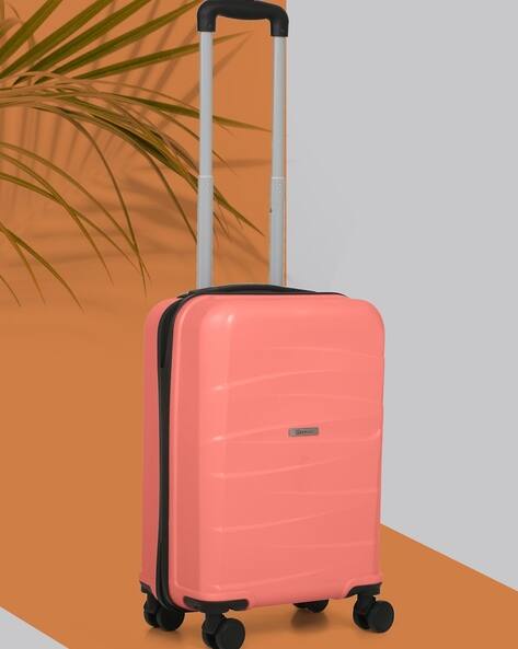 TEAKWOOD LEATHERS Unisex Rose Polypropylene Unbreakable Suitcase Hard Shell Trolley Bag For Travel